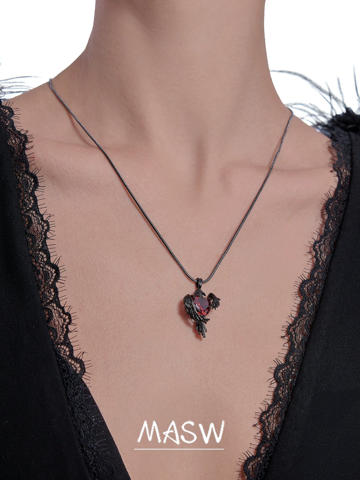 Raven’s Heart Necklace