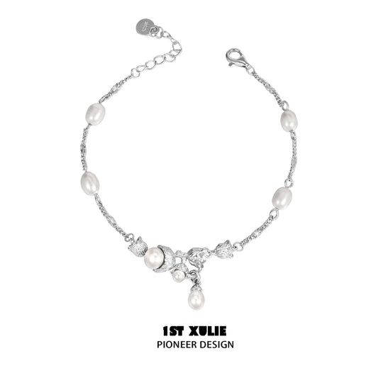Elegant Lily of the Valley Pearl Bracelet
