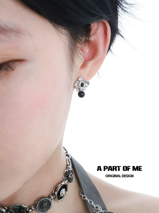 Elegant Thorned Flower Earrings