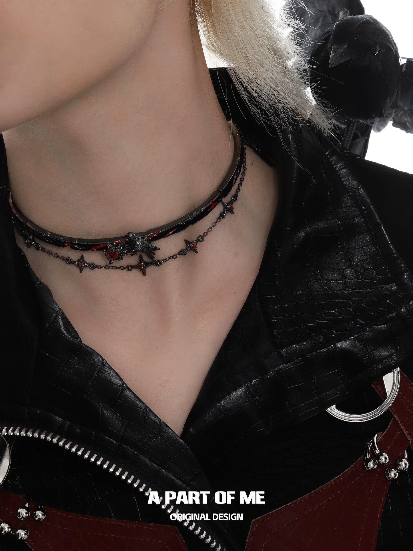 Blood Star Raven Necklace
