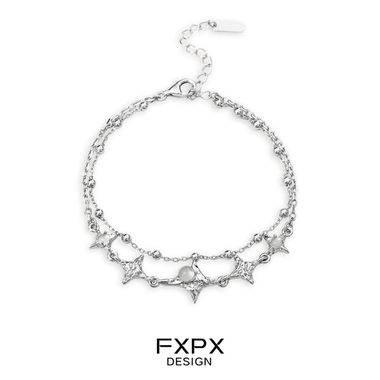 Cosmos Roamer Star Silver Bracelet