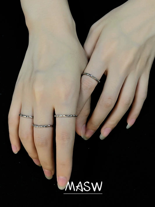 RMinimalist Cool Couple Ring