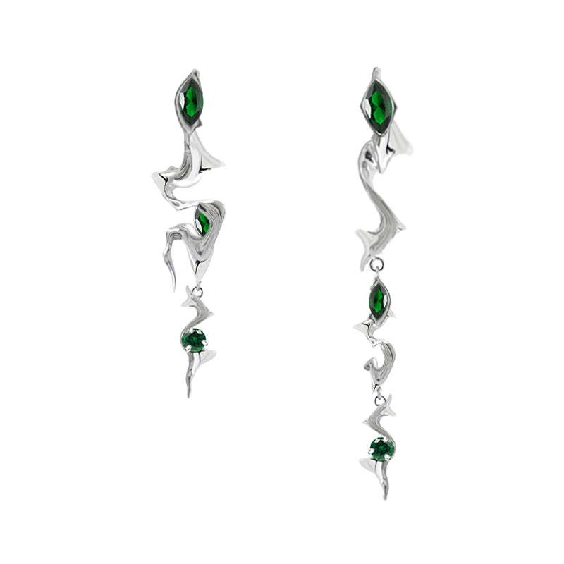 Snake Asymmetrical Punk Earrings