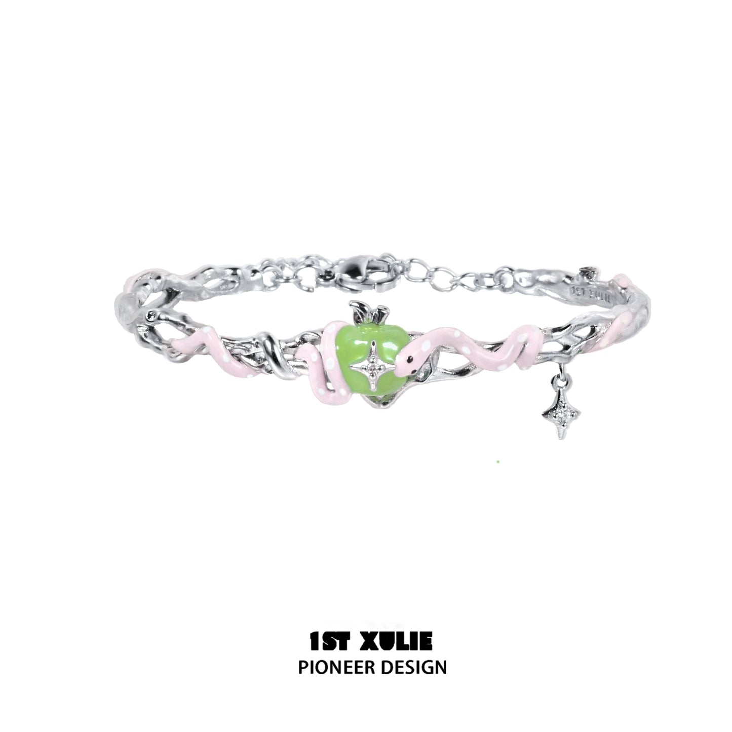 Cute Hungry Snake Apple Bracelet