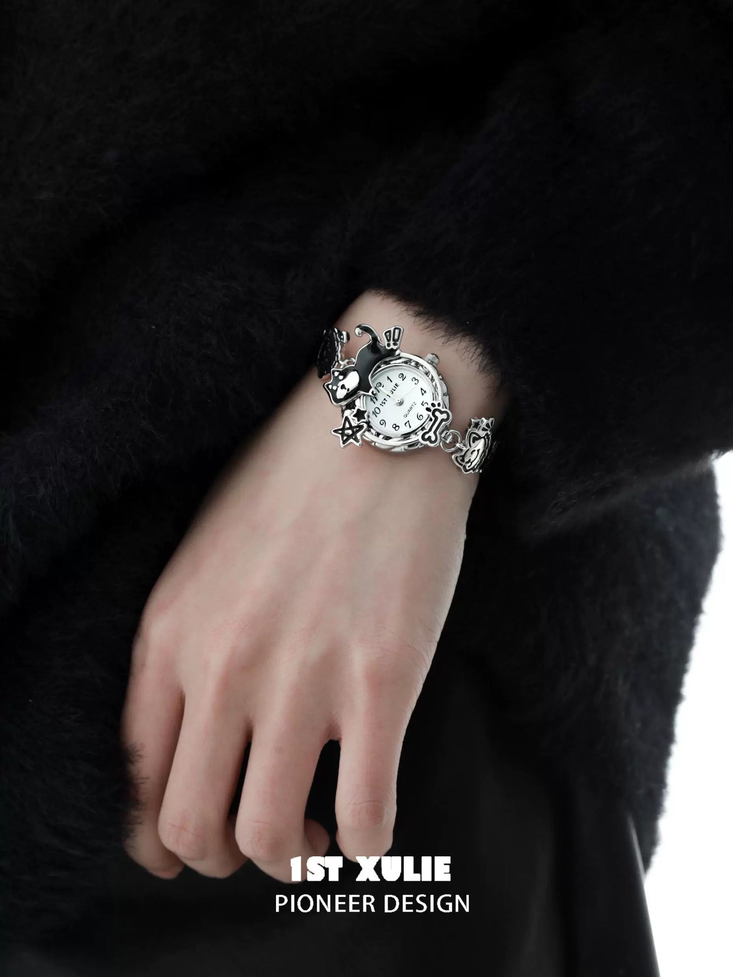 Y2K Happy Puppy Industrial Watch Bracelet