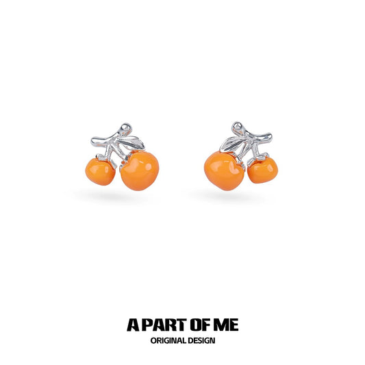 Autumn Sweet Persimmon Earrings