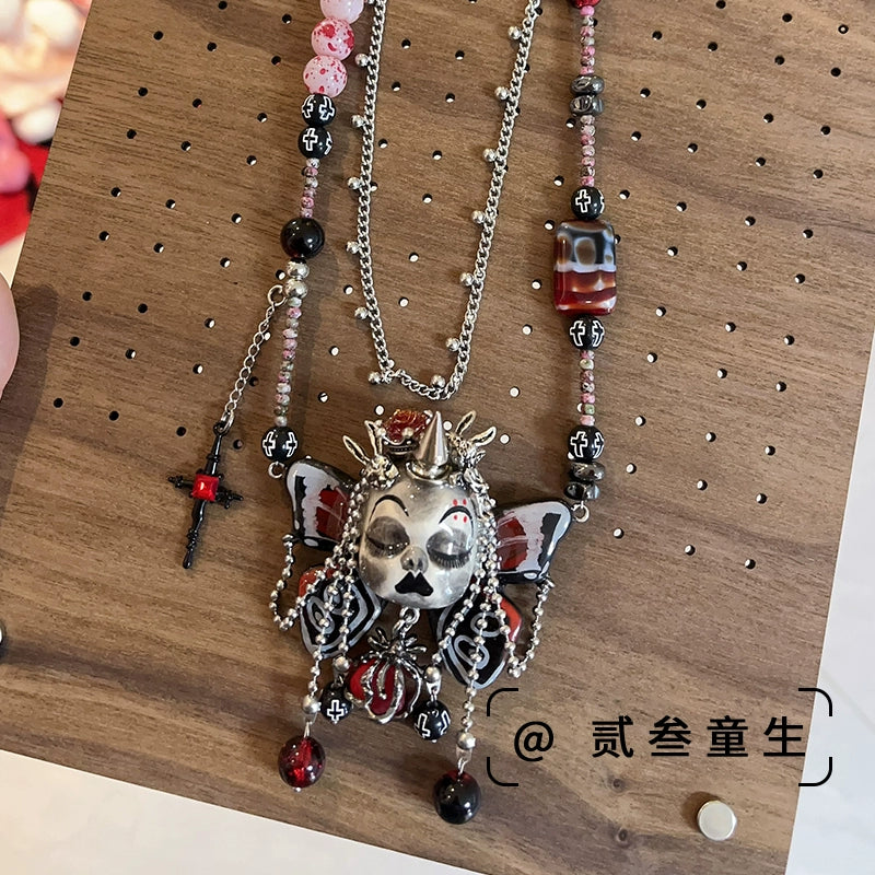 Necklaces-Ersan Tongsheng Original Butterfly Gothic Punk Subculture Niche Does Not Fade Cool Spice Girl Necklace Accessories Female