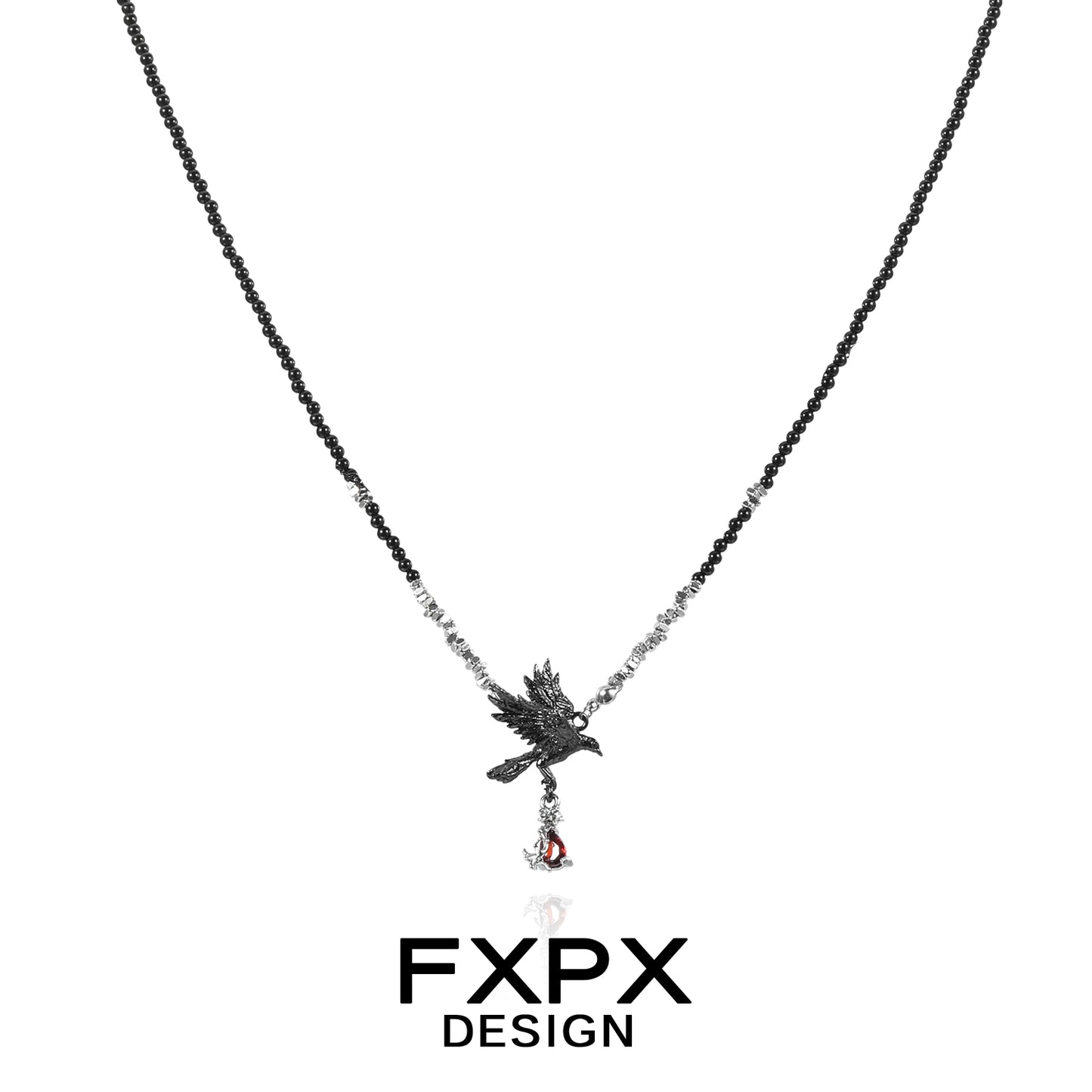 Y2K Dark Crow Cool Necklace