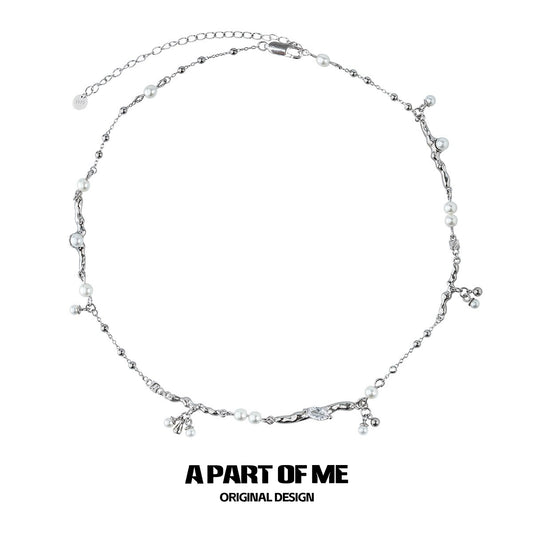 Elegant Pearl Zircon Necklace