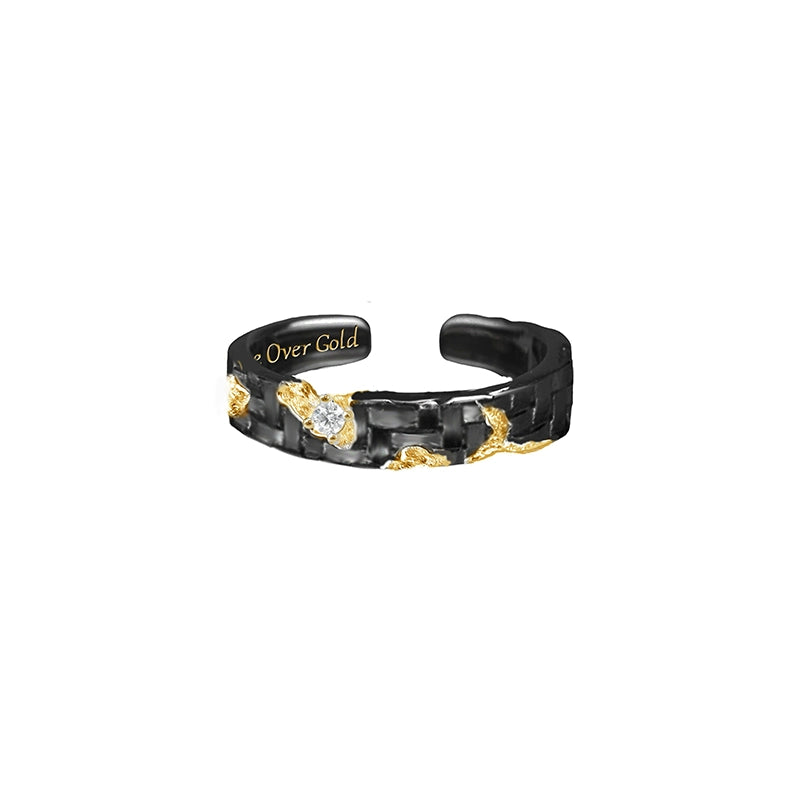 Retro Black Gold Ring