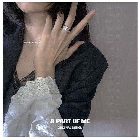 Irregular Courtyard Silver Ring