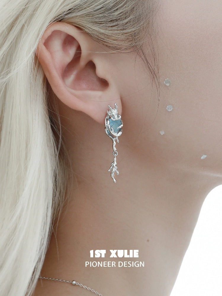 Fantasy Dragon Gem Earrings