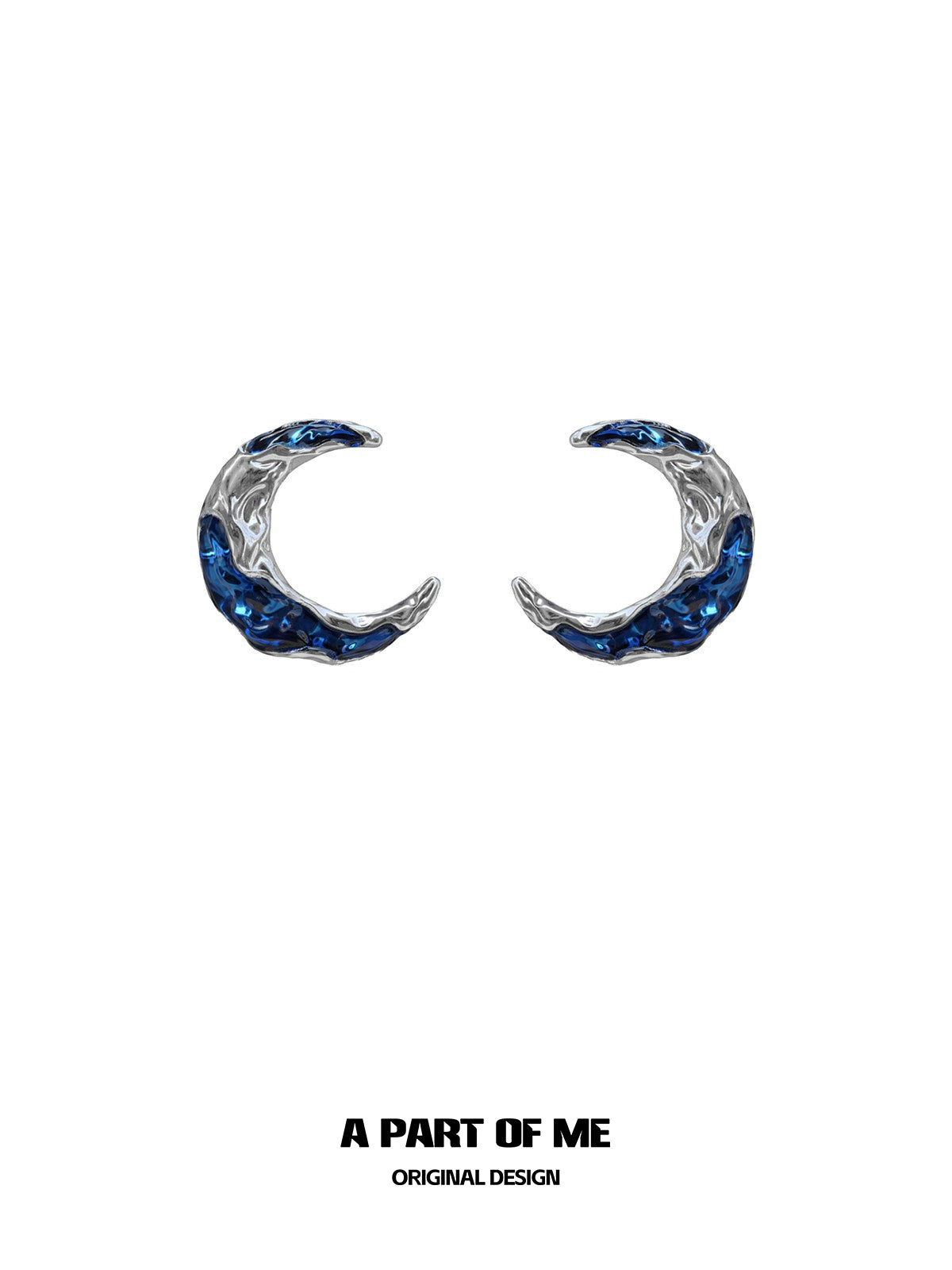 Frost Moon Blue Earrings