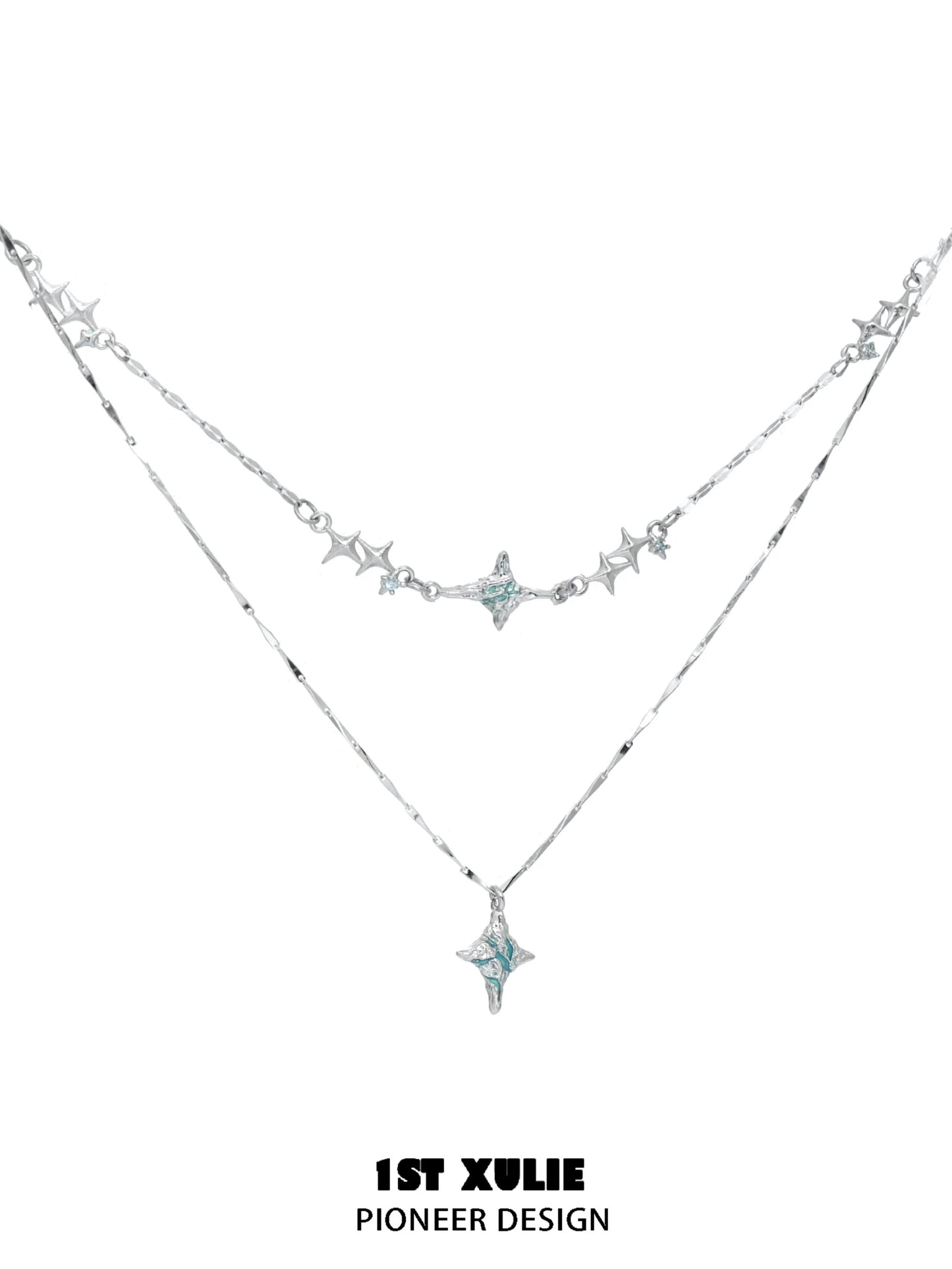 Blue Starry Sky Cool Necklace