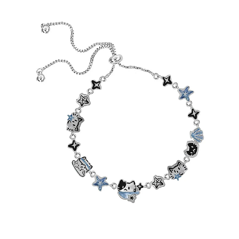 Denim Blue Cat Bracelet