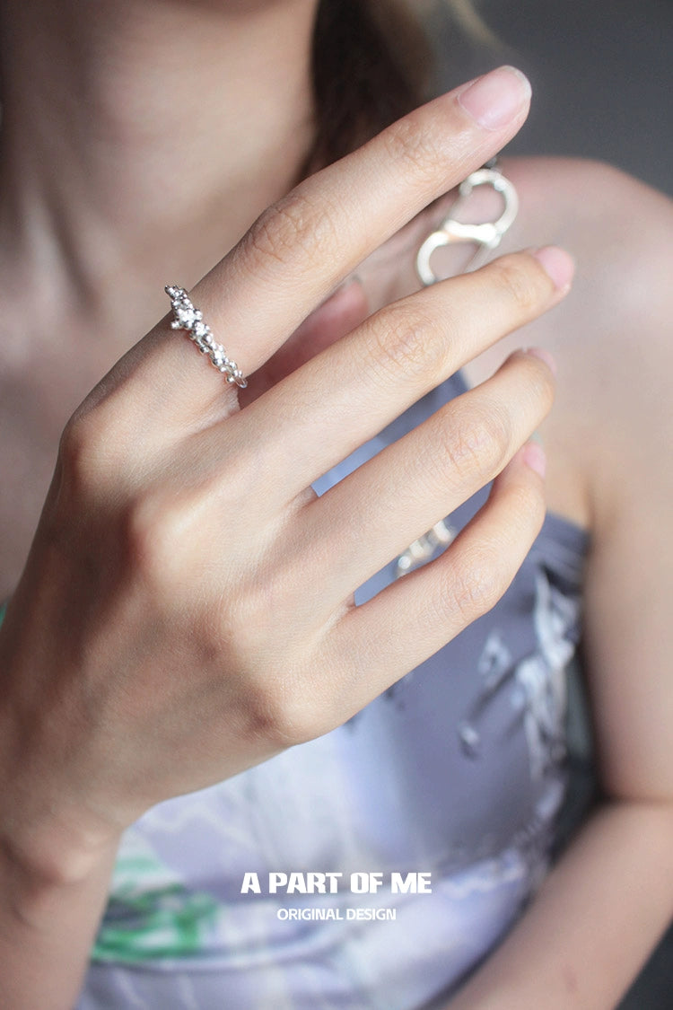 Surf Texture Couple Rings