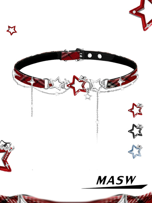 Cool Punk Pentagram Choker