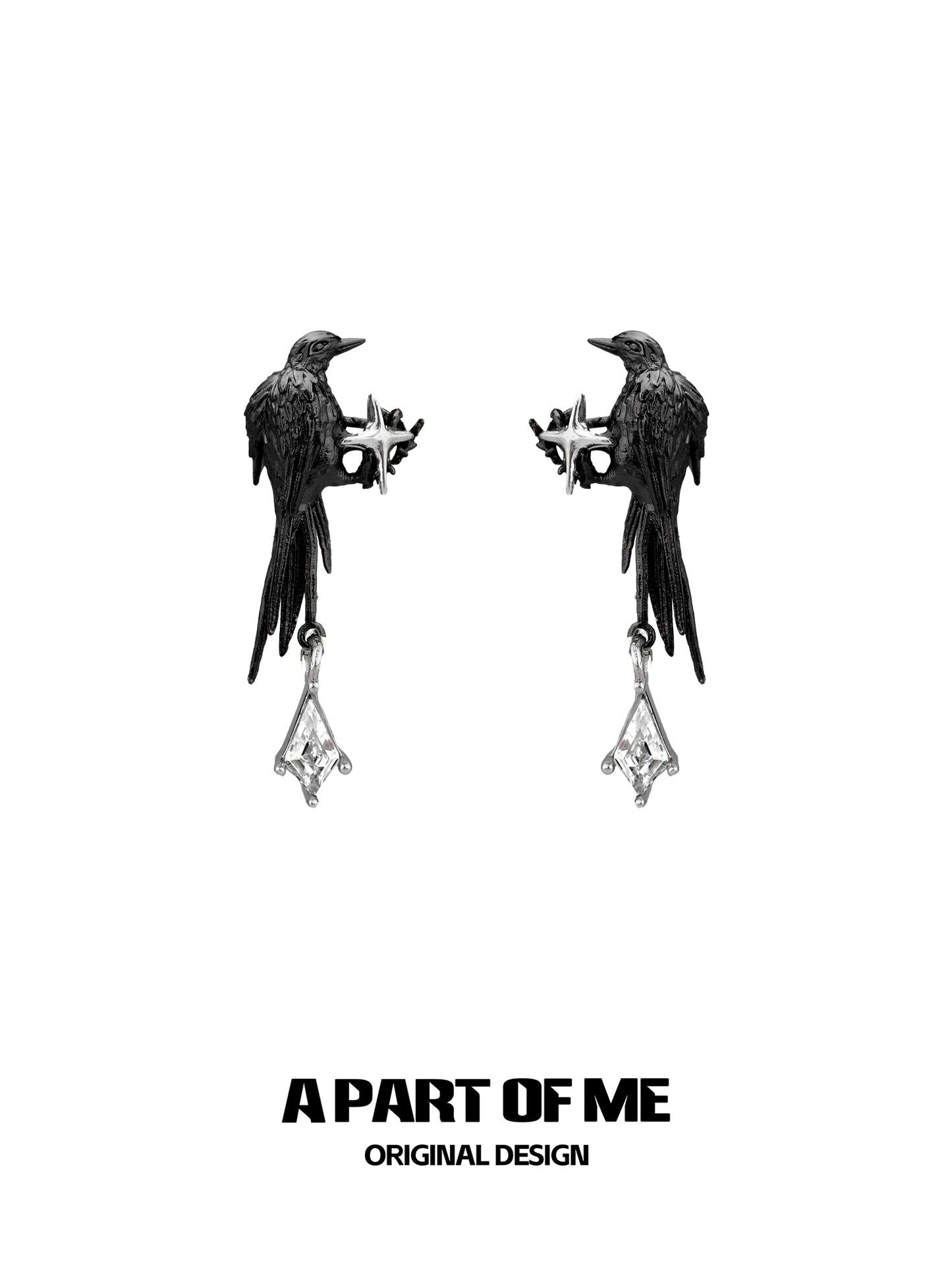 Guardian Raven Earrings