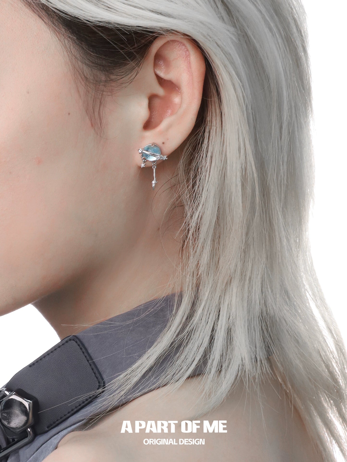 Wisdom Blue Crystal Ear Cuffs