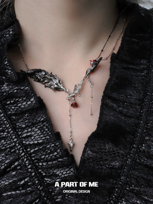 Dark Feather Rose Ring