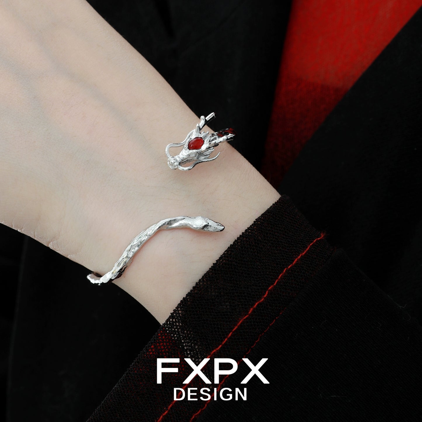 Dragon Guardian Silver Bracelet