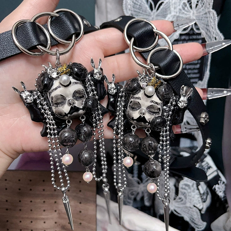 Choker - Original Necklace Butterfly Doll Handmade Niche Gothic Diablo Heavy Metal Punk Collar Choker