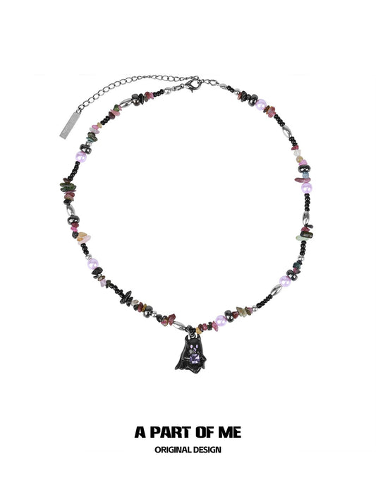 Crystal Ghost Devil Necklace