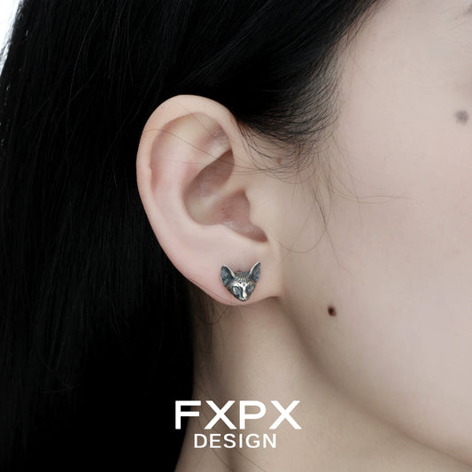 Gothic Vintage Punk Cat Earrings