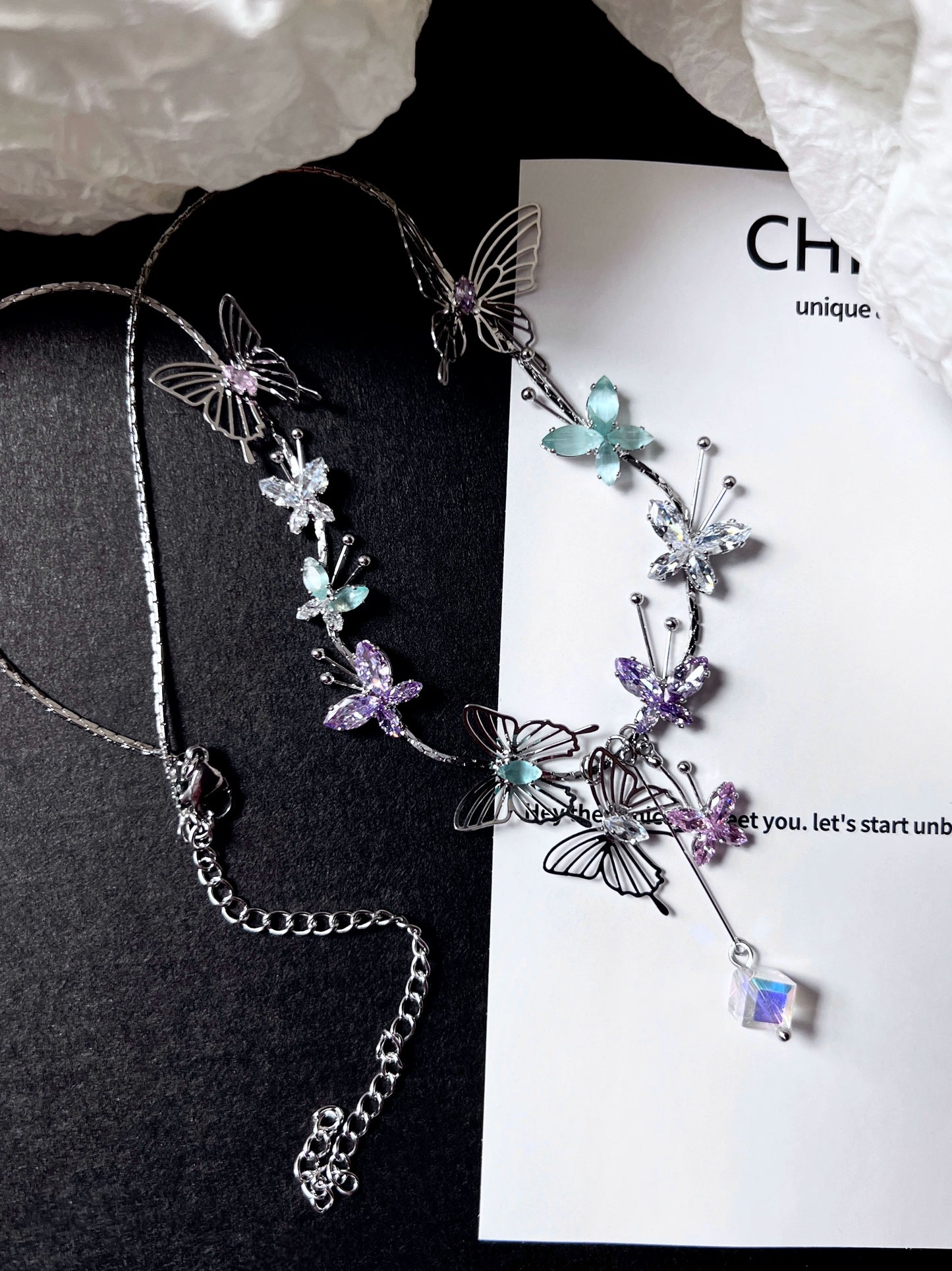 "Drunk Butterfly" Hollow Necklace