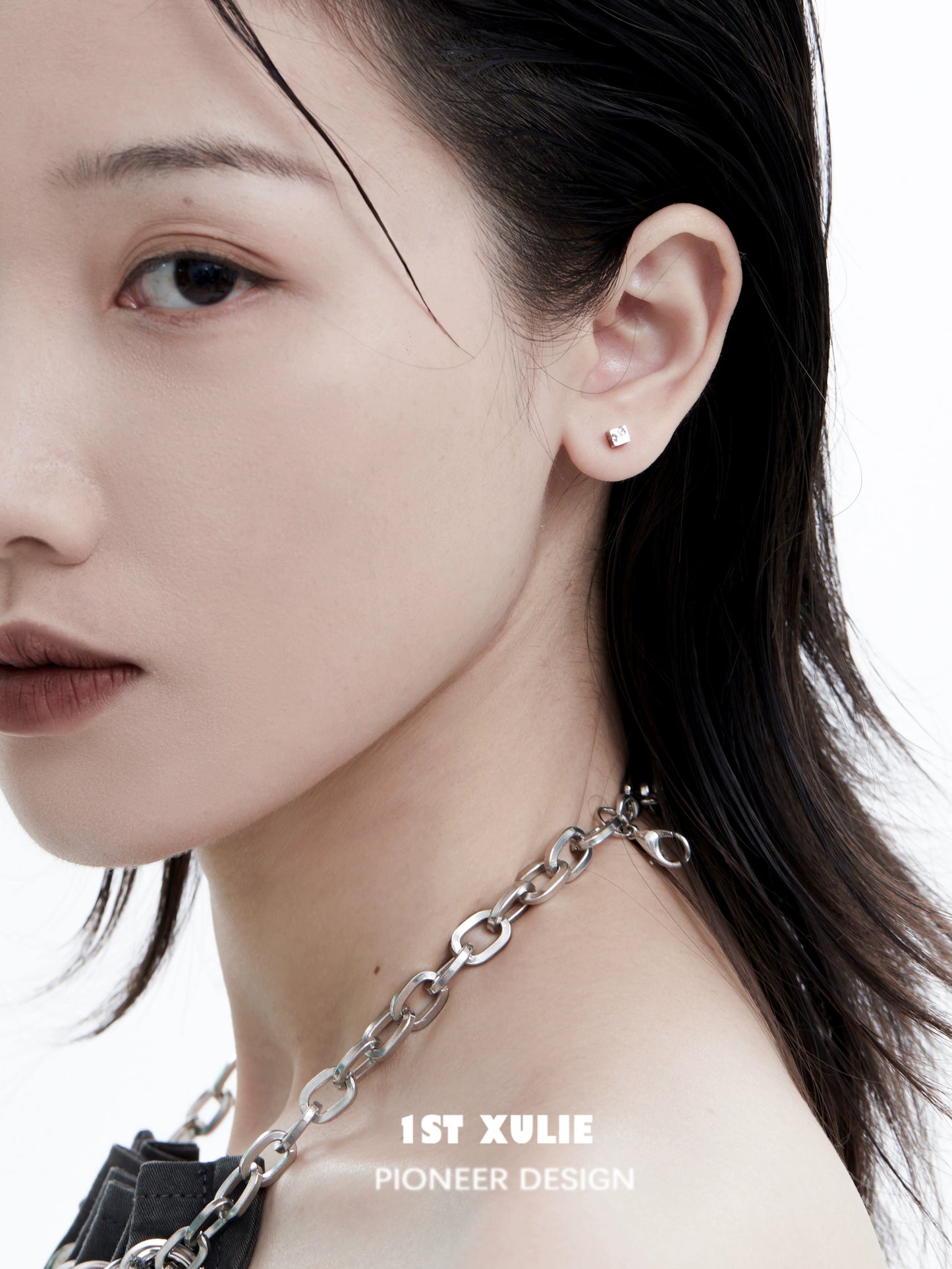 Frosted Cube Punk Cool Earrings