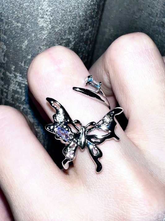 "Vortex Butterfly" Zircon Ring