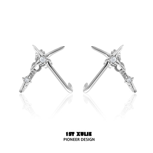 Eternal Spark Zircon Stud Earrings