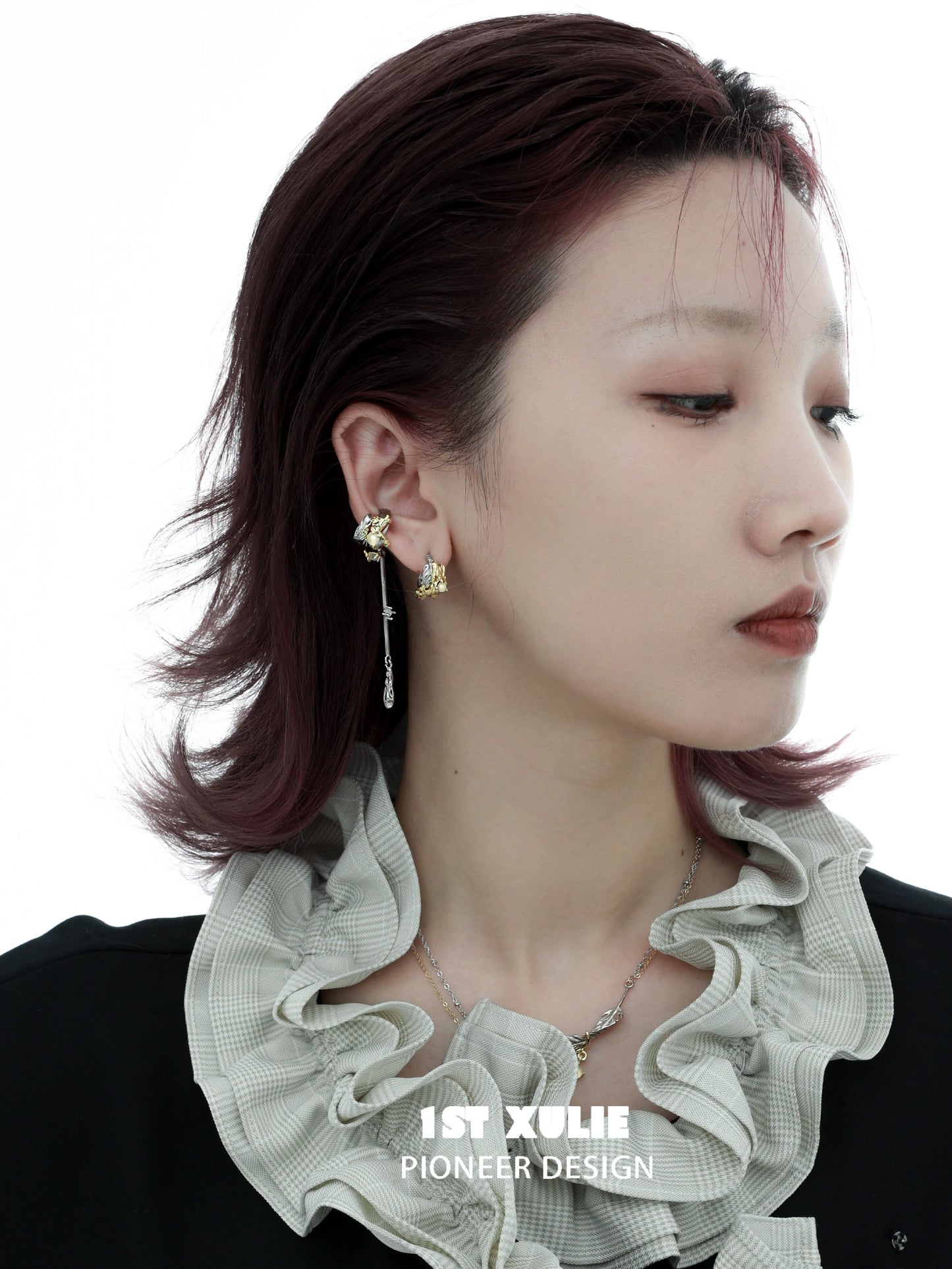 Gothic Demon Feather Earrings