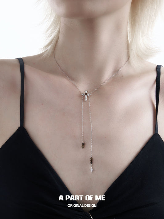 Maillard Textured Cross Necklace