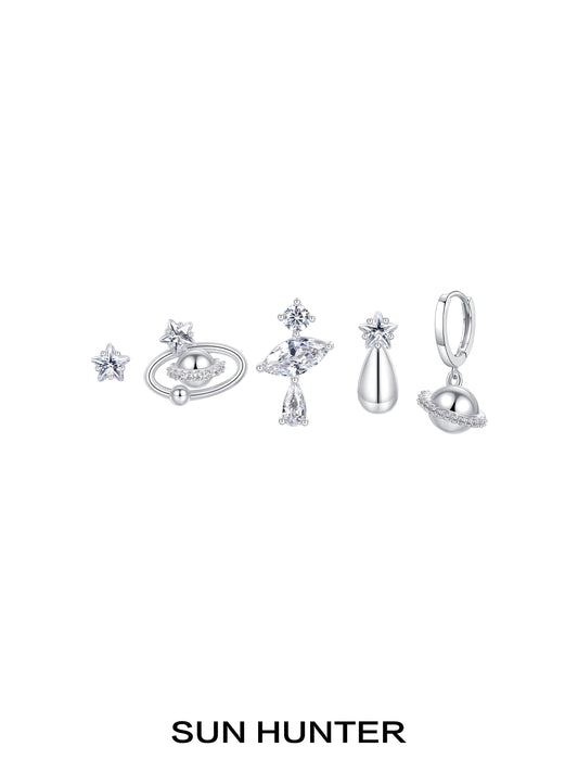 Cosmic Planet Cool Earrings Set