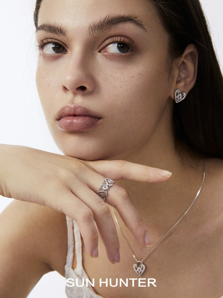 Heart Lock Retro Ring