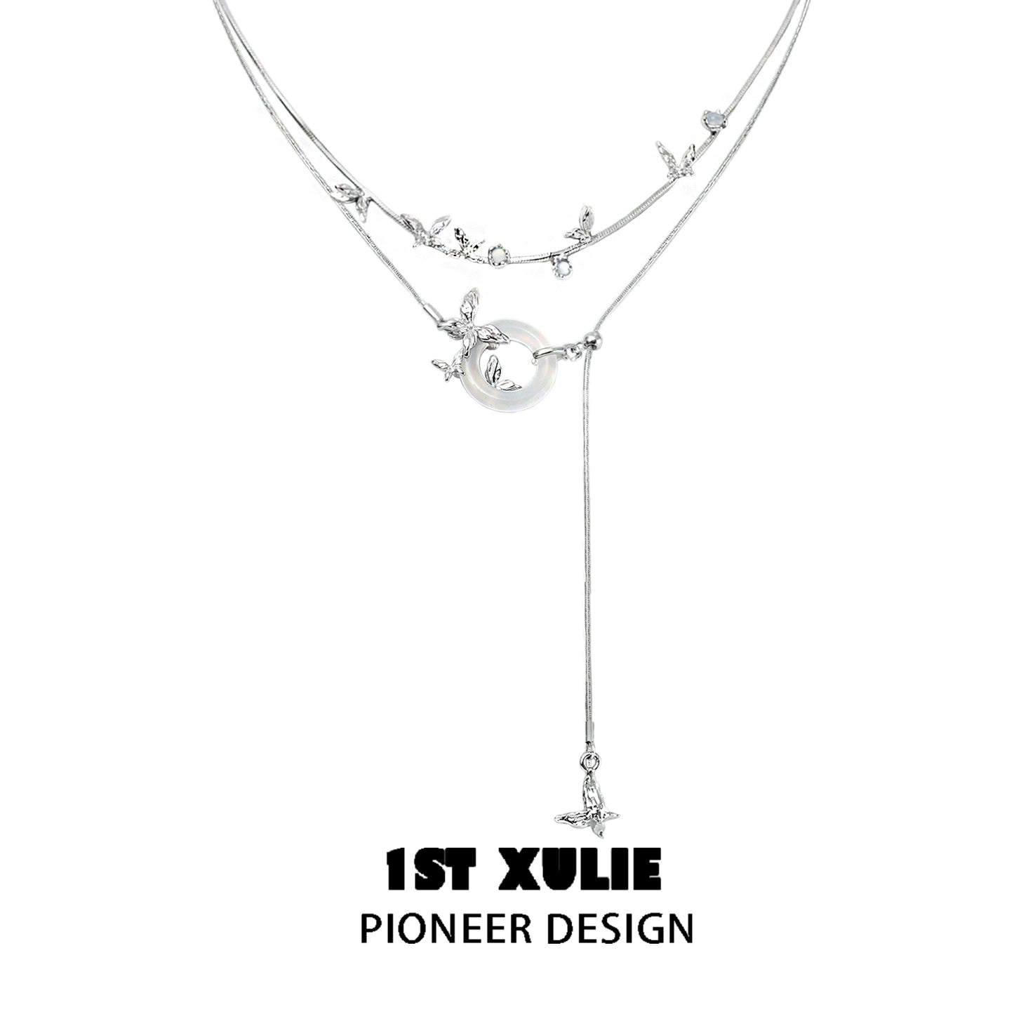 Chalcedony Butterfly Clavicle Necklace