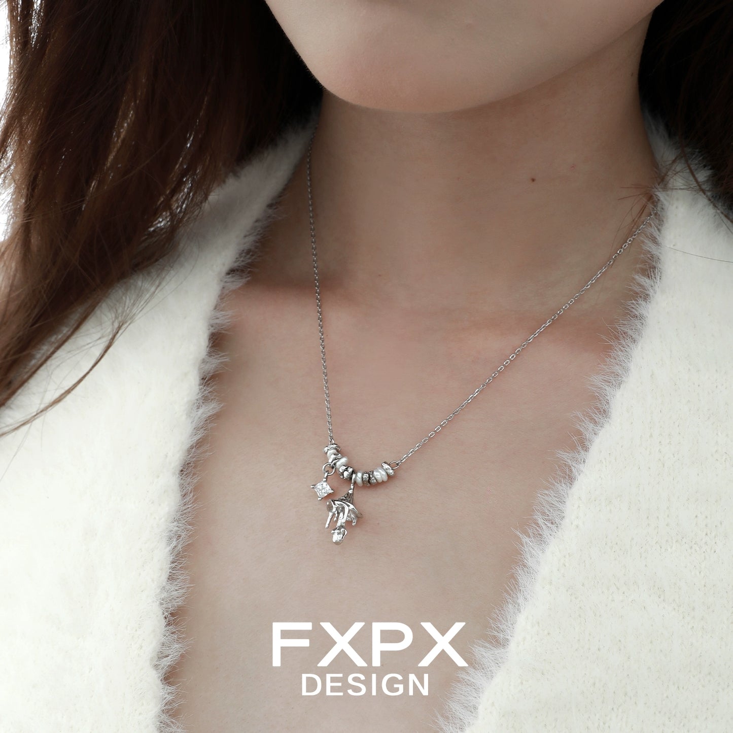 Metal Aesthetic Mushroom Necklace