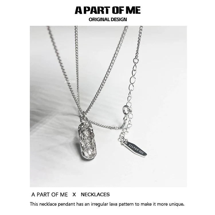 Industrial Tinfoil Texture Necklace