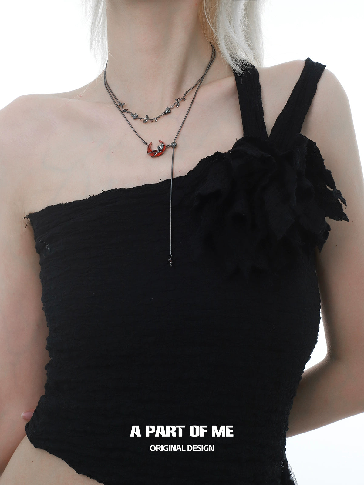 Blood Moon Rose Necklace