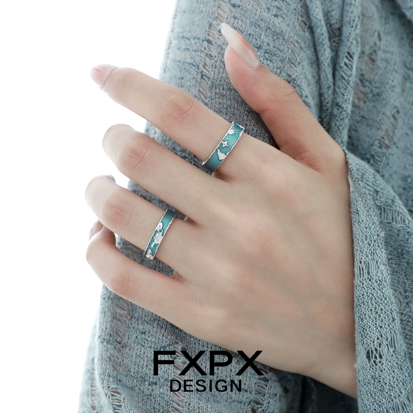 Blue Planet Puzzle Rings