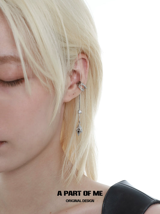 Divine Arrow Drop Ear Cuffs
