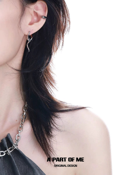Mystic Ice Snake Earrings