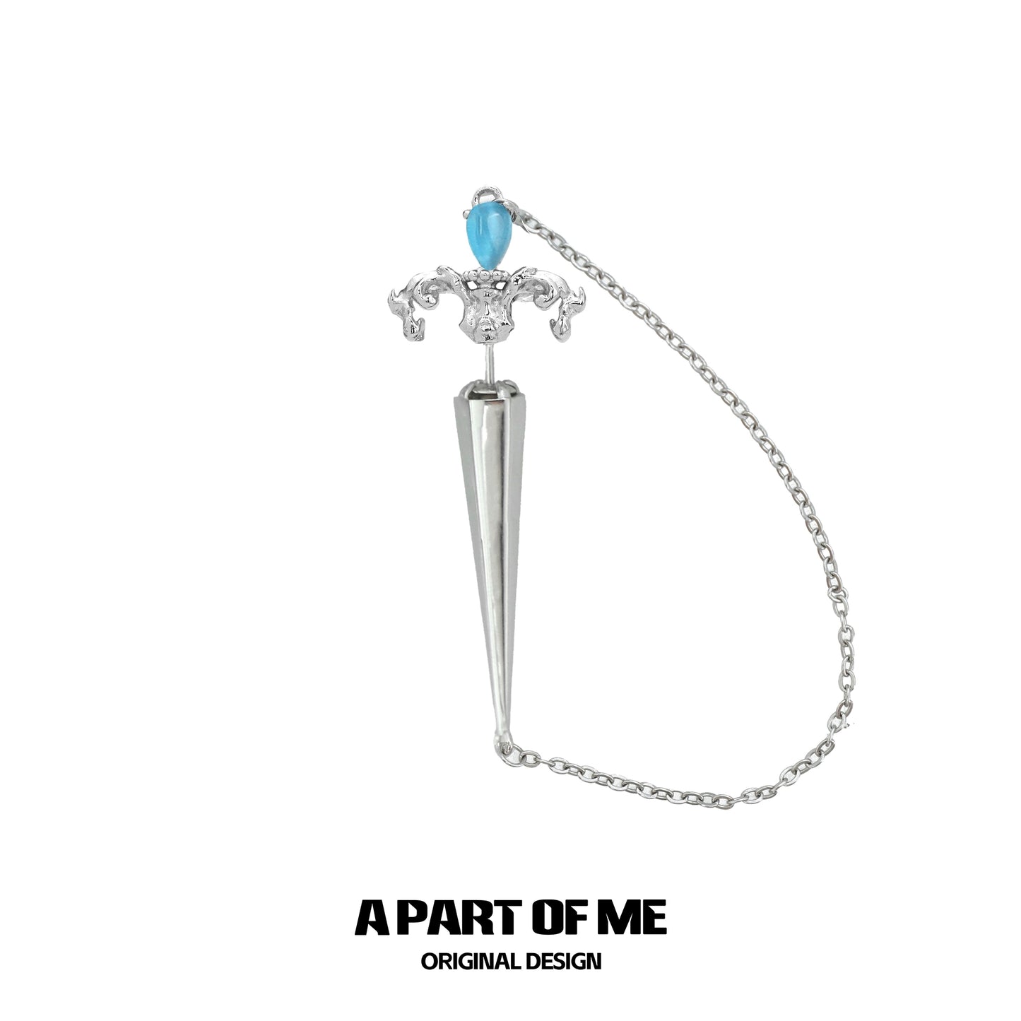 Crying Sword Piercing Stud Earrings