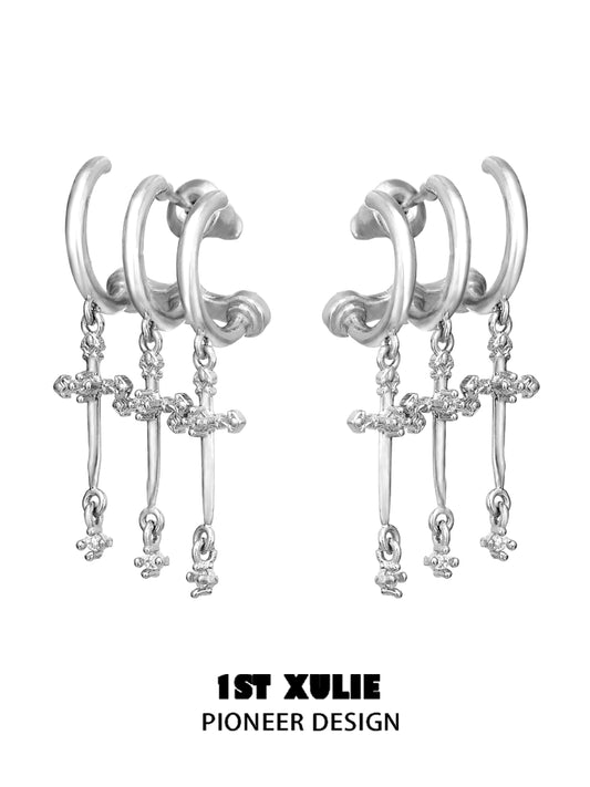 Mystic Count Cross Earrings