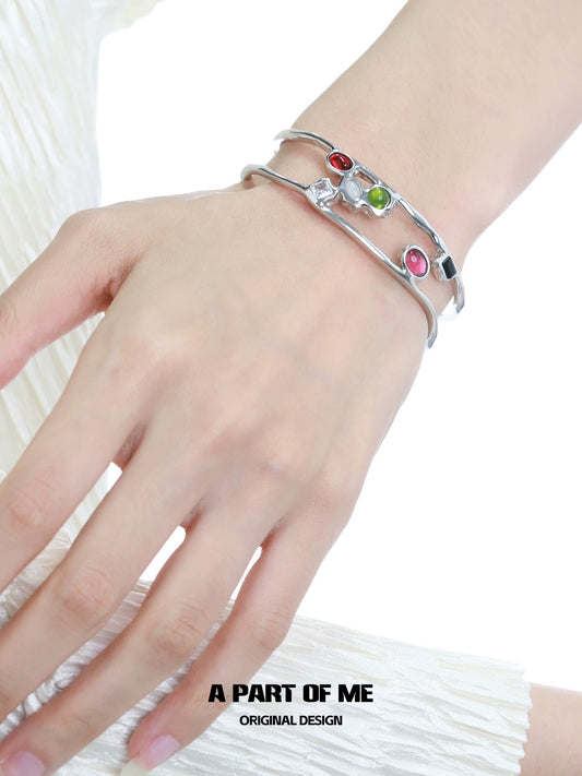 Lucky Agate Diamond Bracelet