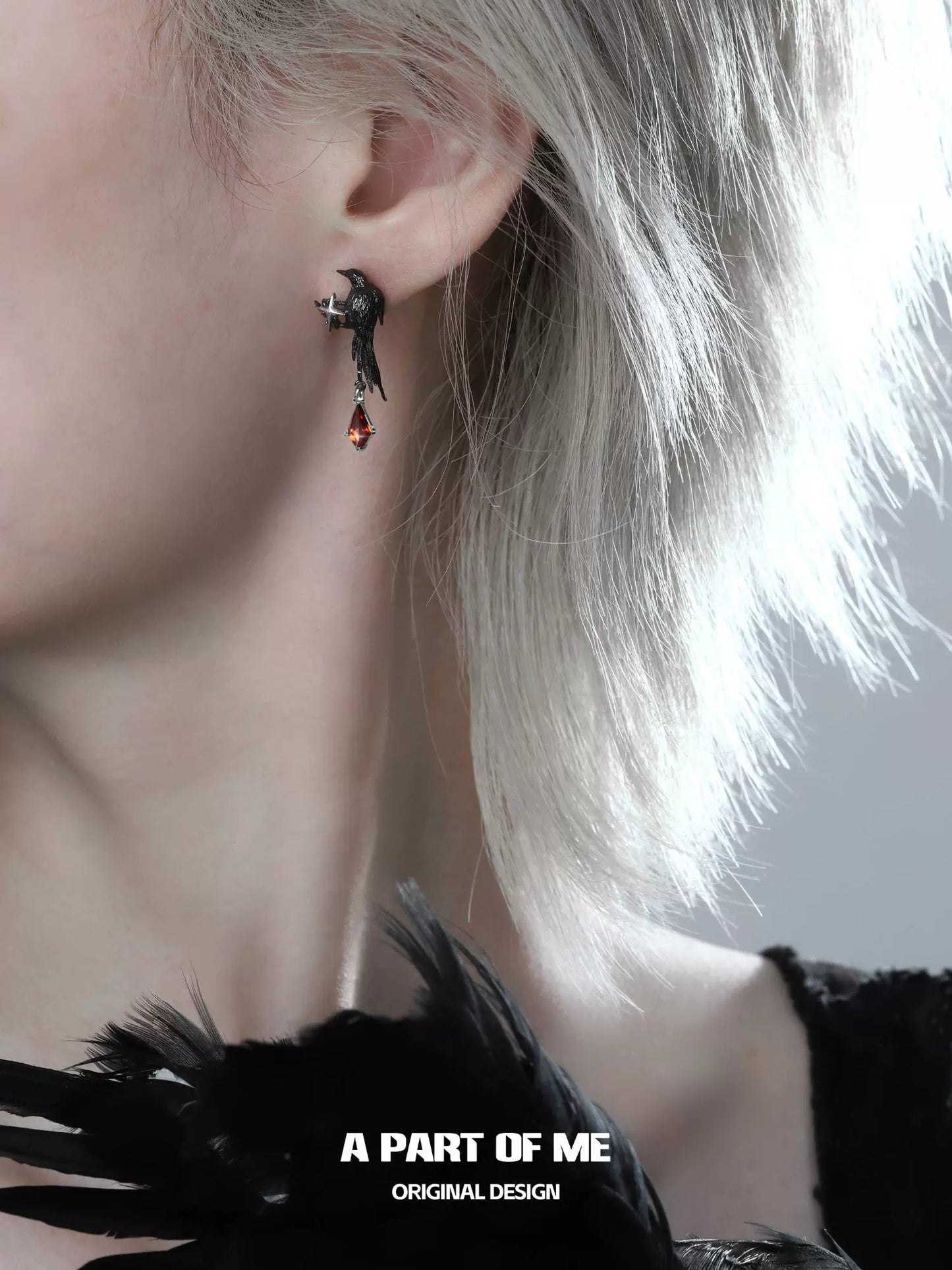 Guardian Raven Earrings