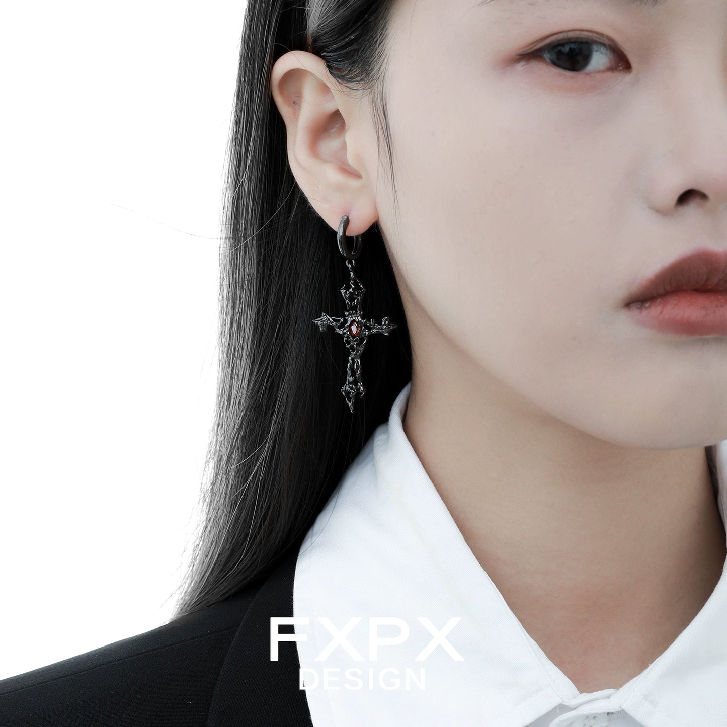 Gothic Faith Punk Cross Earrings