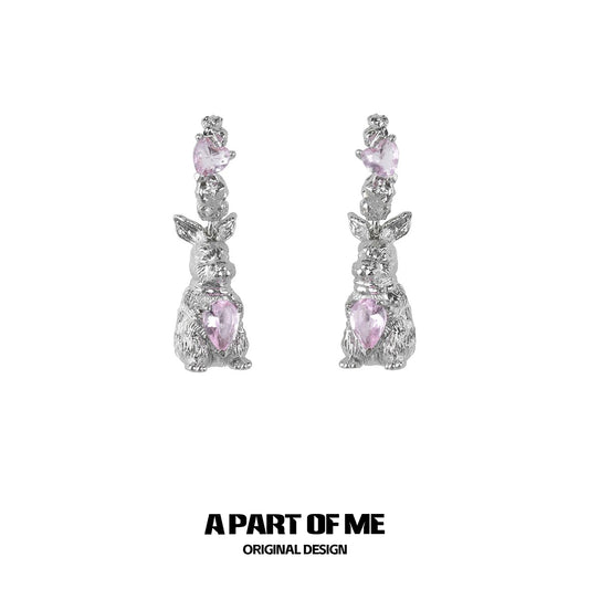 Super Rabbit Pendant Earrings