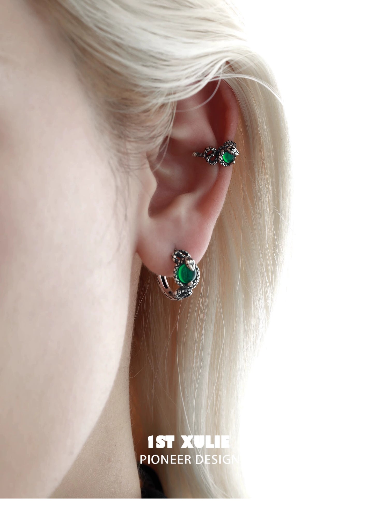 Slytherin Devil Snake Ear Clip
